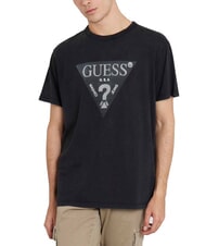 GUESS TRIANGLE Baumwoll-T-Shirt mit Aufdruck jetbla - Herren-T-Shirts - 1