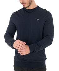 GUESS DANE TECH Lang&auml;rmliger Pullover mit Rundhalsausschnitt - Herrenpullover