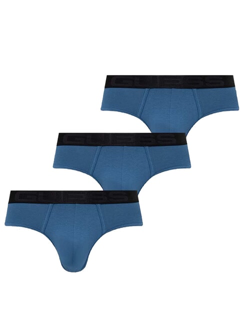 GUESS JOE Set mit 3 Slips schwarz grau blau Kamm - Herrenslip