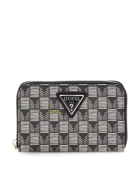 GUESS G WAVE  Mittelgroße Geldbörse mit Rundum-Reißverschluss schwarzes Logo - Brieftaschen Damen