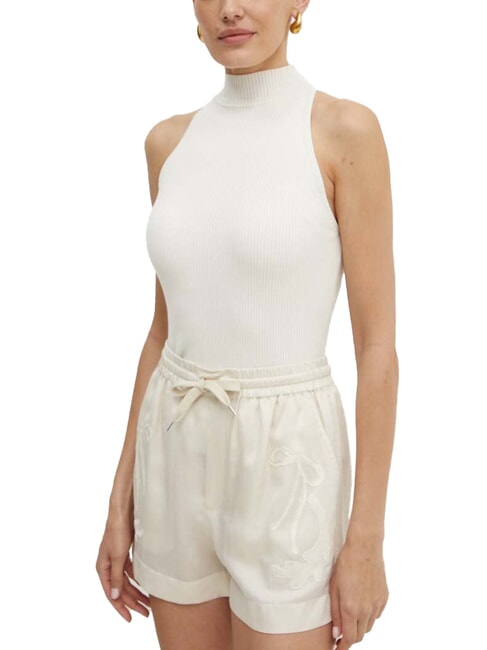 GUESS BLAIR Neckholder-Tanktop cremwhi - T-Shirts und Tops für Damen