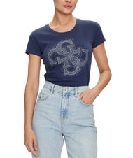 GUESS LOGO 4G-Logo-T-Shirt mit Nieten Zaubererblau - T-Shirts und Tops f&uuml;r Damen - 1
