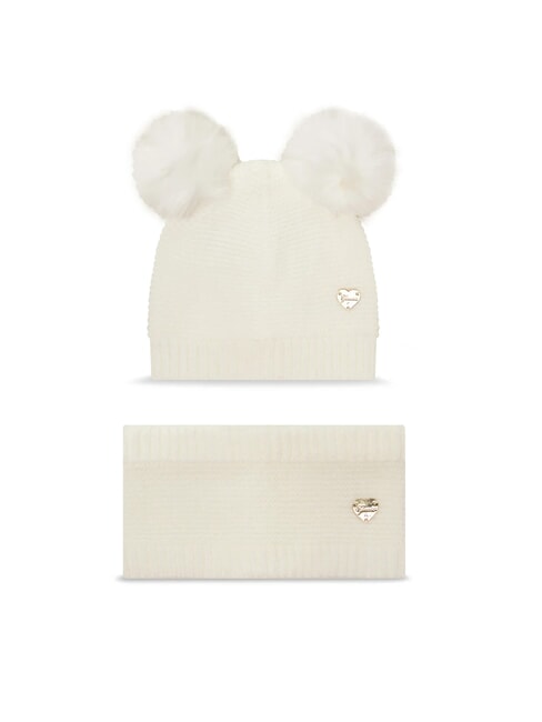 GUESS KIDS Mütze und Schal Set cremwhi - Kinderhüte