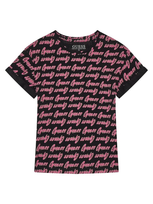 GUESS KIDS T-Shirt mit Allover-Logo-Print aop guess schwarz - Kinder-T-Shirt