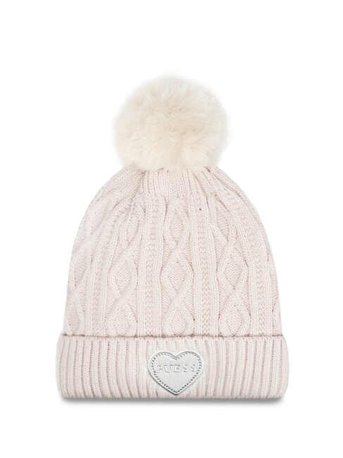 GUESS KIDS Geflochtene Mütze mit Bommel gedämpfter Stein - Kinderhüte