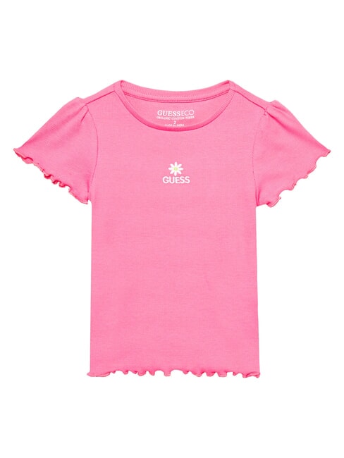 GUESS KIDS T-Shirt mit Kirschstickerei Karamellrose - Kinder-T-Shirt