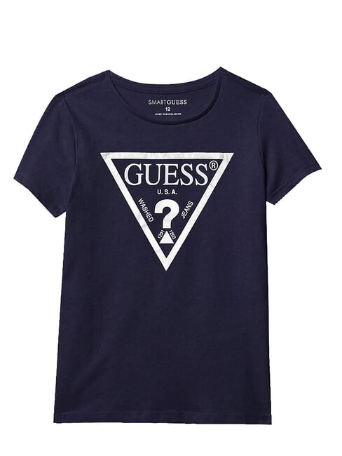 GUESS KIDS T-Shirt mit Dreieck-Logo-Print Deck blau - Kinder-T-Shirt