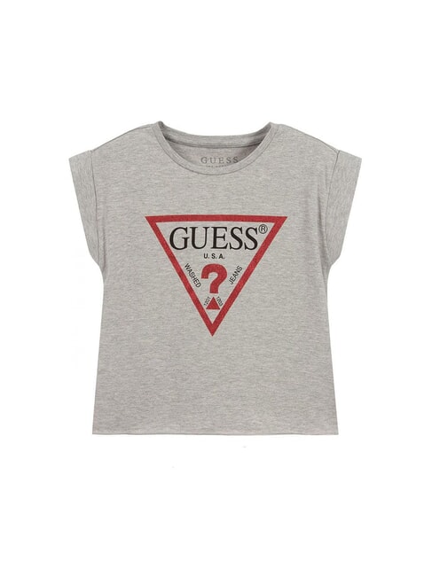 GUESS CORE KIDS Kurzes T-Shirt mit Print hellgrau meliert m - Kinder-T-Shirt