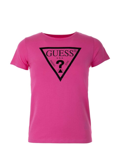 GUESS KIDS T-Shirt mit Dreieck-Logo-Print rosa Reise - Kinder-T-Shirt