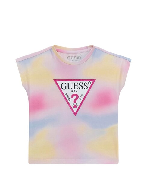 GUESS KIDS Mehrfarbiges T-Shirt mit Logo Regenbogen-Kombination - Kinder-T-Shirt
