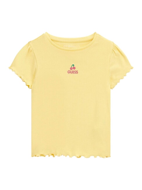 GUESS KIDS T-Shirt mit Kirschstickerei Safran Tee - Kinder-T-Shirt