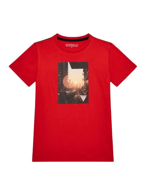 GUESS KIDS T-Shirt mit Fotodruck schnelles rot - Kinder-T-Shirt
