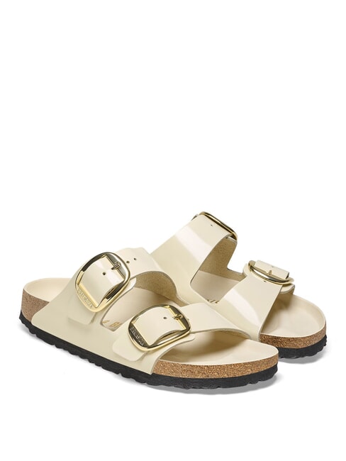 BIRKENSTOCK ARIZONA BIG BUCKLE  Sandalen aus Leder ecru glänzen - Damenschuhe