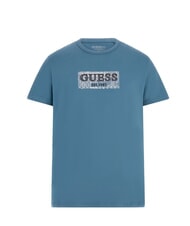 GUESS SS CN BOX T-Shirt mit Logo-Print Petroleum - Herren-T-Shirts - 1