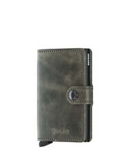 SECRID VINTAGE  Ledergeldbörse mit Kartenhalter aus Aluminium - Brieftaschen Herren