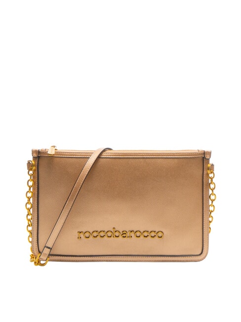 ROCCOBAROCCO SOPHIE Flache Tasche mit Metallic-Effekt Bronze - Damentaschen