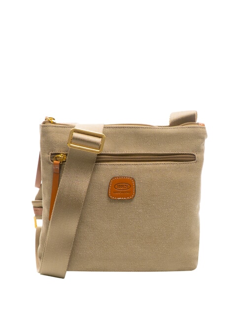 BRIC’S SORRENTO EMMA Flache Umhängetasche aus Canvas Olive - Damentaschen