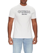 GUESS SS CN LOGO Baumwoll-T-Shirt purweiß - Herren-T-Shirts - 1