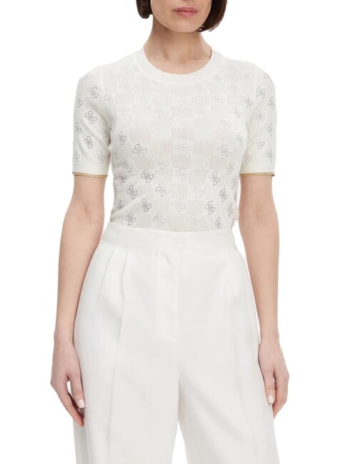 GUESS ROSIE 4G RN T-Shirt cremwhi - T-Shirts und Tops für Damen