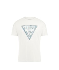 GUESS SS CN TRIANGLE Baumwoll-T-Shirt purwei&szlig; - Herren-T-Shirts - 1