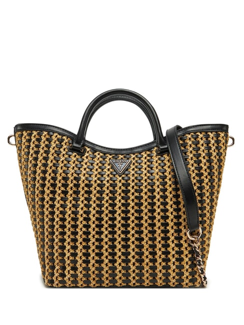 GUESS ATALIA  Handtasche, mit Schultergurt natur / schwarz - Damentaschen