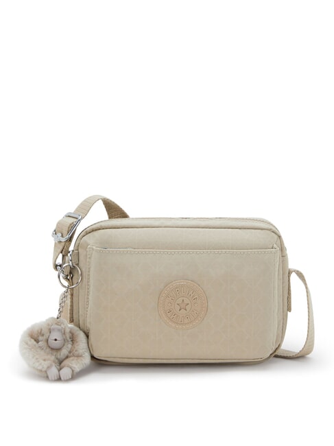 KIPLING ABANU S Schultertasche charakteristisches Beige mit Prägung - Damentaschen