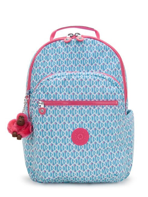KIPLING SEOUL LAP Rucksack mit 15"-Laptopfach verträumte Geo-Kombination - Rucksäcke für Schule &amp; Freizeit