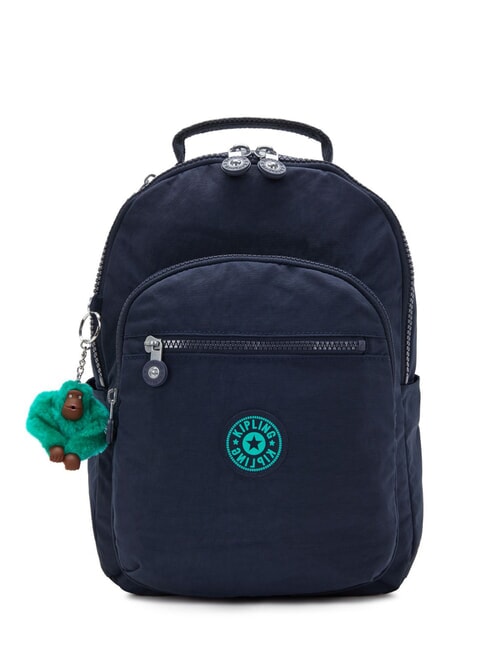KIPLING SEOUL SMALL Rucksack blau grüner Block - Rucksäcke für Schule &amp; Freizeit