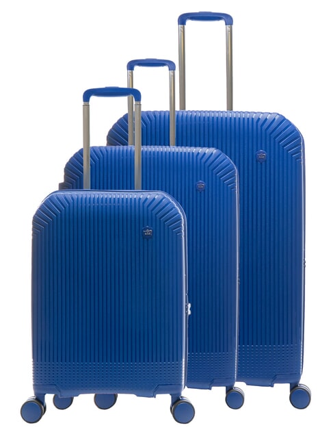 LESAC LIGHT POP 2 3er-Set Trolleys: Kabine, mittel und groß erweiterbar marineblau - Trolleyset