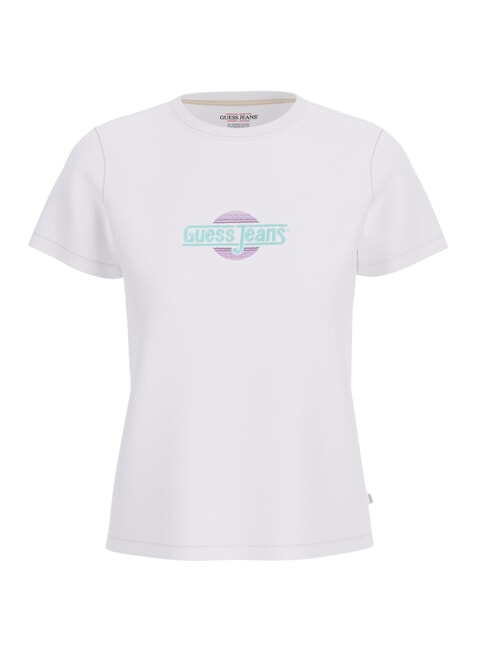 GUESS JEANS SS CN REGULAR Kurzärmeliges T-Shirt purweiß - T-Shirts und Tops für Damen