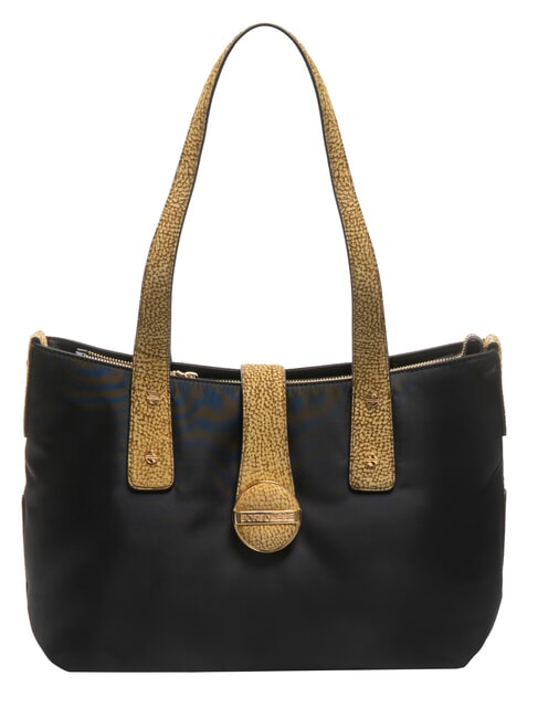 BORBONESE ECLIPSE Einkaufstasche schwarz / naturop - Damentaschen