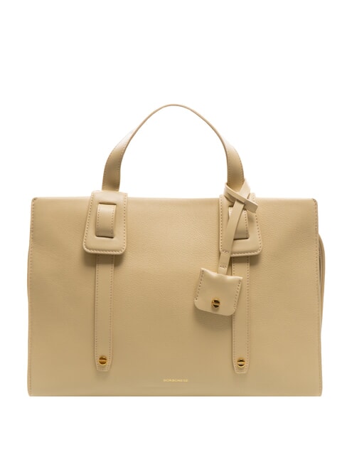 BORBONESE DEJEUNER  Handtasche, mit Schultergurt, aus Leder Sand - Damentaschen