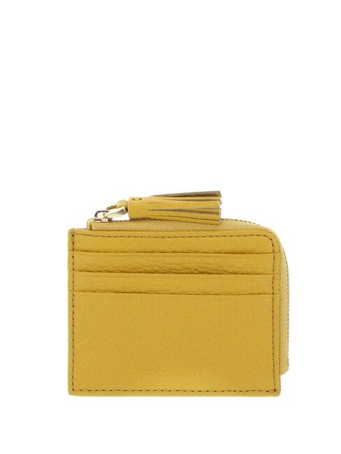 COCCINELLE TASSEL Kartenetui mit Reißverschluss aus gehämmertem Leder sonnig - Brieftaschen Damen