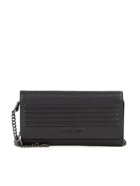 MANDARINA DUCK I-CON Leder-Geldbörse mit Clutch Schwarz - Brieftaschen Damen