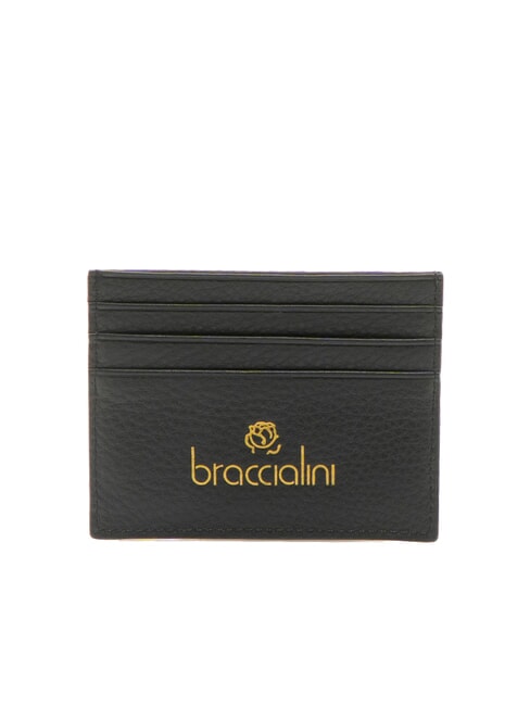 BRACCIALINI BASIC Kreditkartenetui aus Leder Schwarz - Brieftaschen Damen