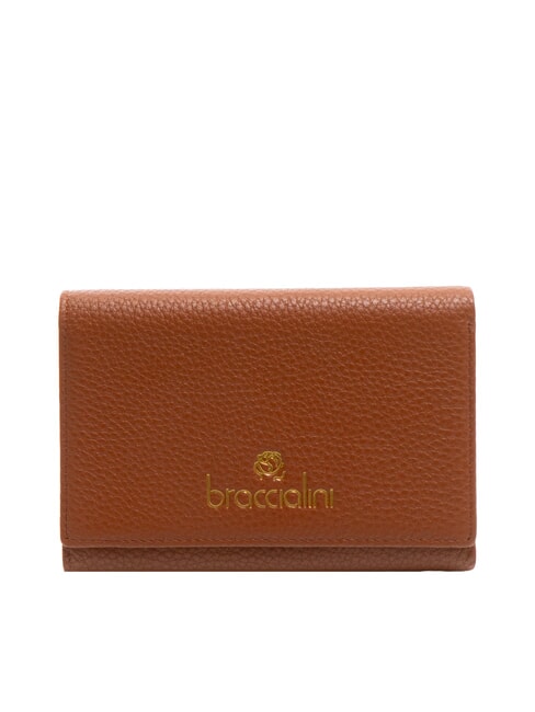 BRACCIALINI BASIC Mittelgroße Brieftasche aus Leder braun - Brieftaschen Damen