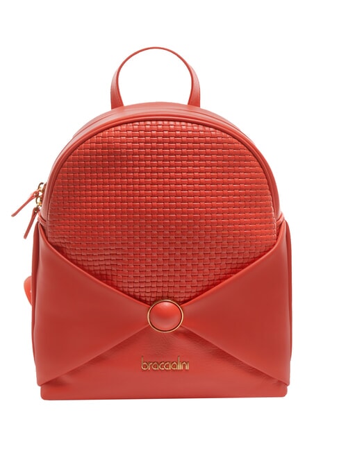 BRACCIALINI NAOMI Runder Lederrucksack Rot - Damentaschen