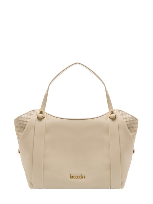 BRACCIALINI NAOMI Umhängetasche aus Leder Beige - Damentaschen