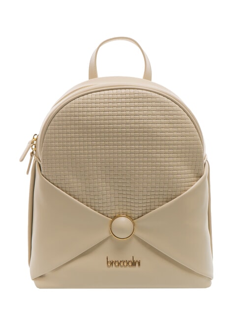 BRACCIALINI NAOMI Runder Lederrucksack Beige - Damentaschen