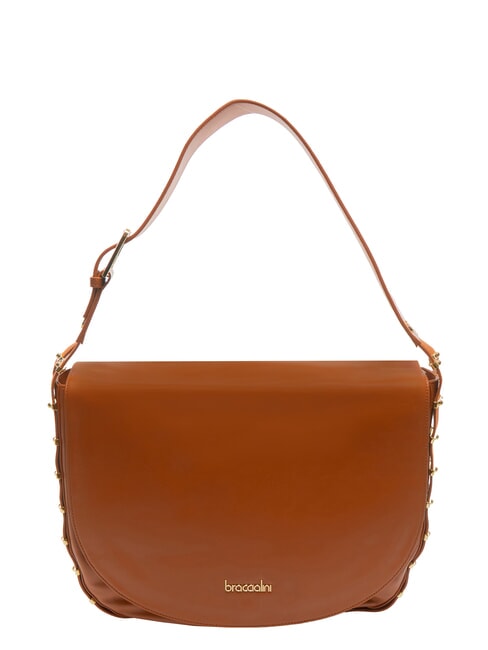 BRACCIALINI NORA Umhängetasche aus Leder braun - Damentaschen