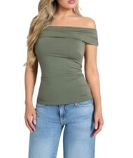 GUESS CHARLOTTE  T-Shirt grüne Pflanze - T-Shirts und Tops für Damen - 1