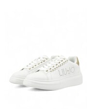 LIUJO BABOL 02 Plateau-Sneaker mit Nieten wei&szlig; / hellgold - Damenschuhe - 1