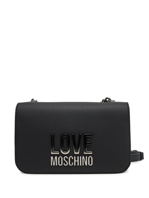 LOVE MOSCHINO LETTERING BICOLOR Umhängetasche Schwarz Schwarz - Damentaschen
