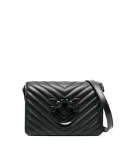 PINKO LOVE CLICK CHEVRON Mini-Schultertasche aus Leder - Damentaschen