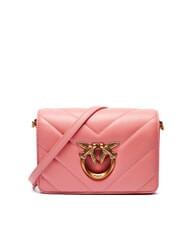 PINKO LOVE CLICK Mini-Tasche aus gestepptem Leder - Damentaschen