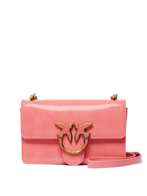 PINKO LOVE ONE MINI  Mini-Umhängetasche Pfirsichblüte-Antikgold - Damentaschen