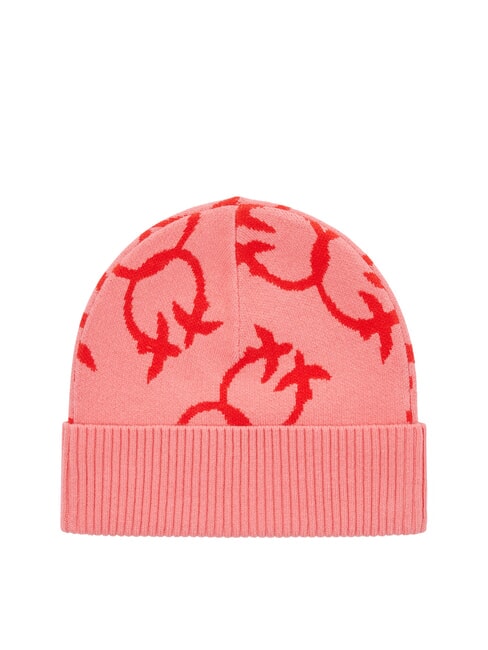 PINKO FRAPPATO Jacquard-Cap mit Monogramm rosa/rot - Mützen/Hüte