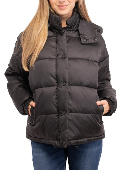 PINKO IDRANTE Daunenjacke mit Kapuze schwarze Limousine - Daunenjacken für Damen