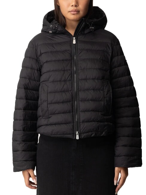 PINKO IDROVOLANT Kurze Daunenjacke mit Kapuze schwarze Limousine - Daunenjacken für Damen