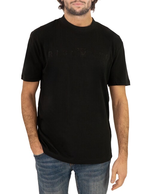 JOHN RICHMOND SOULOKU T-Shirt mit geprägtem Logo Schwarz - Herren-T-Shirts